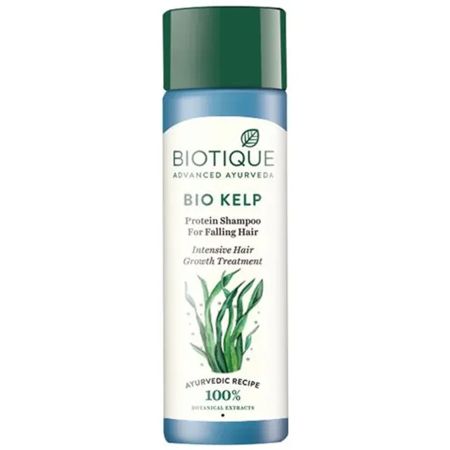 BIOTIQUE Advanced Ayurveda Protein Shampoo - Bio Kelp, For Falling Hair, 100% Botanical Extracts, 120 ml Carton