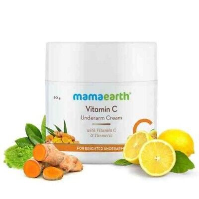 Mamaearth Vitamin C Underarm Cream with Vitamin C & Turmeric for Brighter Underarms – 50 g Brightens Underarms | Deeply Moisturizes