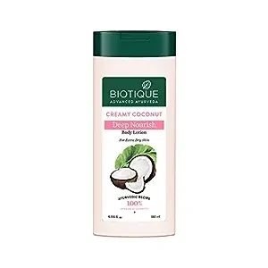 BIOTIQUE Deep Nourish Body Lotion - Creamy Coconut, For Extra Dry Skin, 180 ml