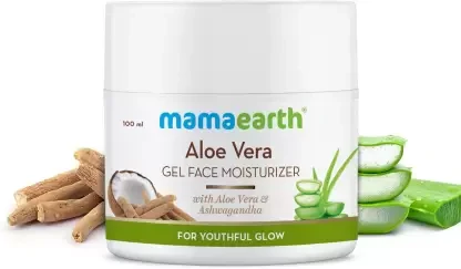 Mamaearth Aloe Vera Gel Moisturizer with Aloe Vera & Ashwagandha for a Youthful Glow - 100 g