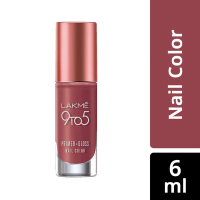 LAKMÉ 9 TO 5 PRIMER + GLOSS NAIL COLOR Dusty Pink 6ml