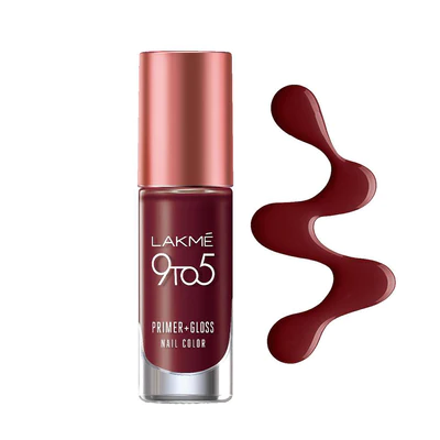 LAKMÉ 9 TO 5 PRIMER + GLOSS NAIL COLOR Mulberry Bush 6ml
