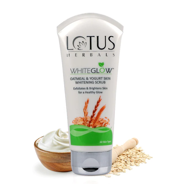 Lotus Herbals WHITEGLOW Skin Brightening Oatmeal & Yogurt Scrub 100g