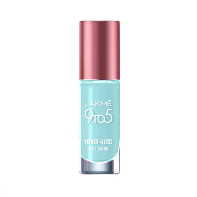 LAKMÉ 9 TO 5 PRIMER + GLOSS NAIL COLOR Sea Blue 6ml