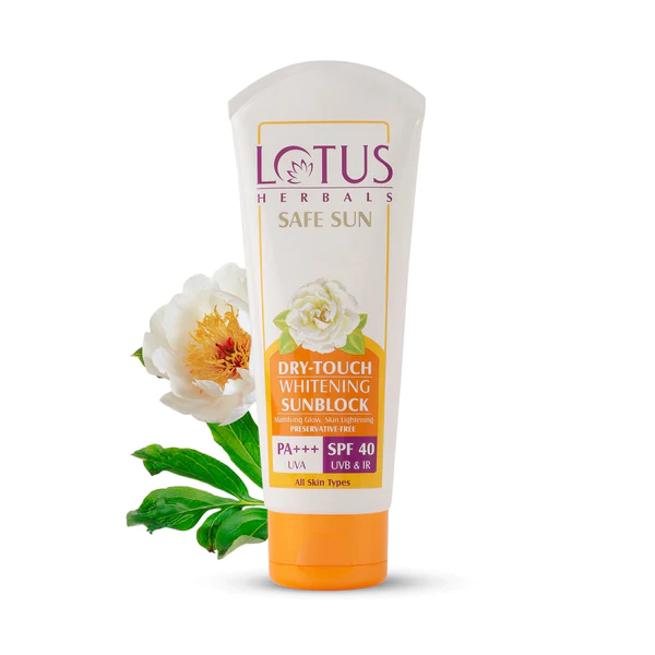 Lotus Safe Sun Dry-Touch Whitening Sunscreen SPF 40 PA+++ 100g