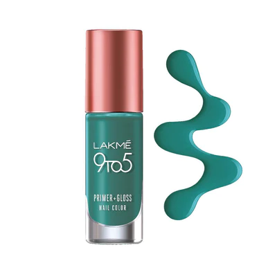 LAKMÉ 9 TO 5 PRIMER + GLOSS NAIL COLOR Teal Deal 6ml