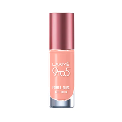 LAKMÉ 9 TO 5 PRIMER + GLOSS NAIL COLOR Candy Peach 6ml