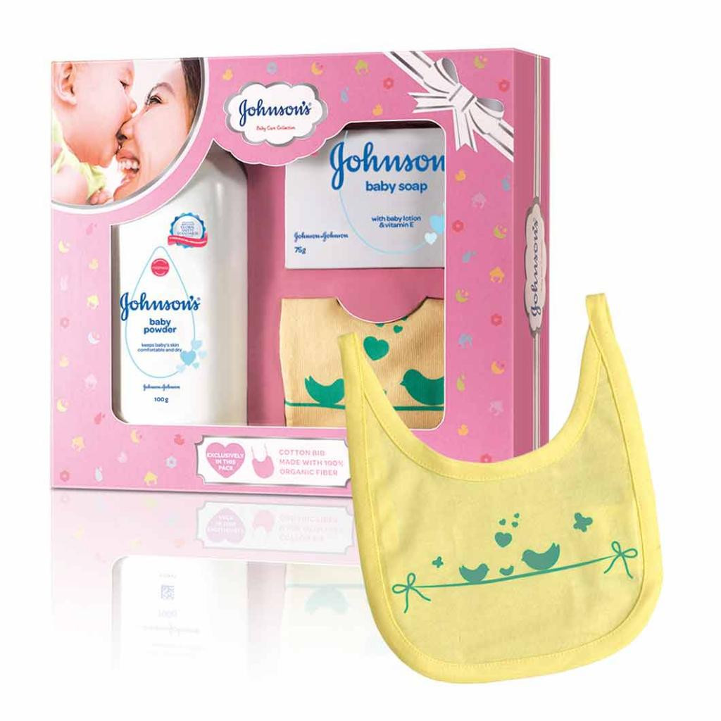 Johnson’s Baby Care Collection With Organic Cotton Bib