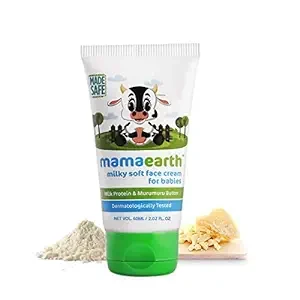 Mamaearth Milky Soft Face Cream With Murumuru Butter for Babies, 60 ml