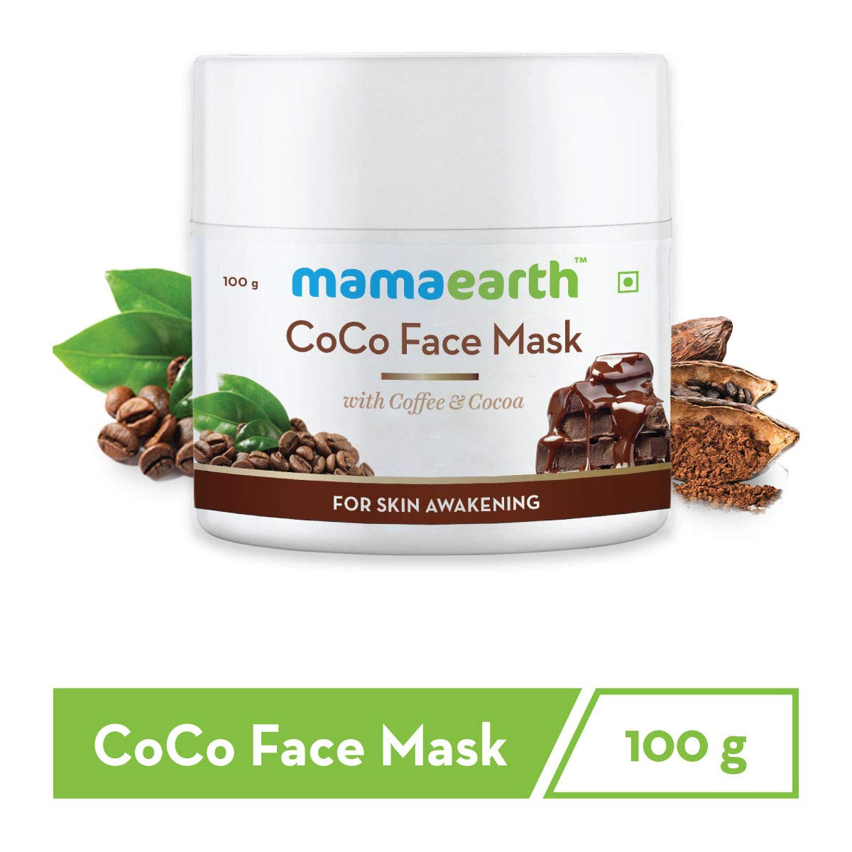Mamaearth CoCo Face Mask with Coffee and Cocoa for Skin Awakening - 100g Energizes Skin | Reduces Tan | Tightens Skin