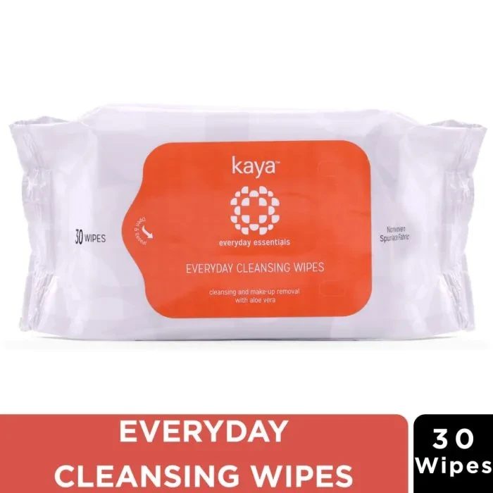 Kaya Everyday Cleansing Wipes - Travel Friendly Face Wipes 30 Count