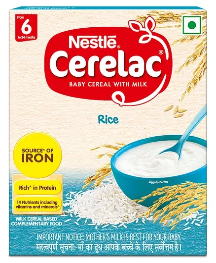 Nestle Cerelac Baby Cereal with Milk Rice (From 6 to 12 Months) Powder 300 gm