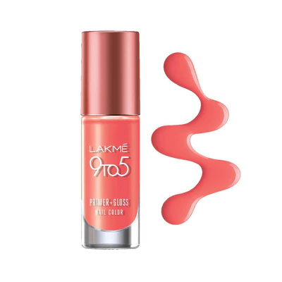 LAKMÉ 9 TO 5 PRIMER + GLOSS NAIL COLOR Salmon Strike 6ml