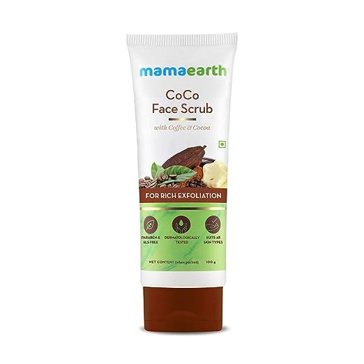 Mamaearth CoCo Face Scrub with Coffee and Cocoa for Rich Exfoliation - 100g