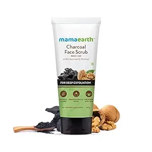 Mamaearth Charcoal Face Scrub For Oily Skin and Normal skin, with Charcoal and Walnut for Deep Exfoliation - 100g