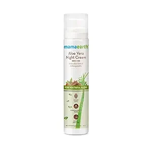Mamaearth Aloe Vera Night Cream with Aloe Vera and Ashwagandha for a Youthful Glow – 50 g