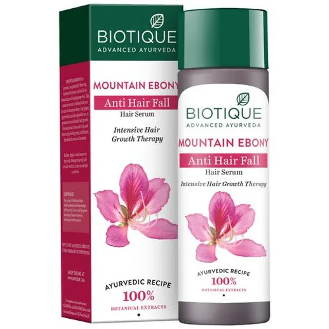 BIOTIQUE Anti Hair Fall Hair Serum - Mountain Ebony, Intensive Hair Growth Therapy, 120 ml Carton