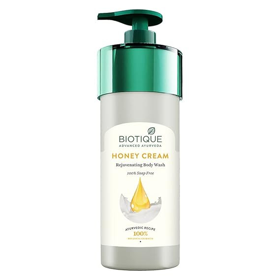 Biotique Bio Honey Cream Rejuvenating Body Wash - 100% Soap Free, 800 ml