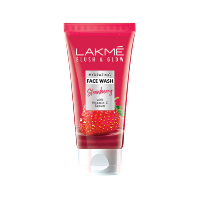 LAKMÉ BLUSH & GLOW STRAWBERRY FRESHNESS GEL FACE WASH WITH STRAWBERRY EXTRACTS, 50 G