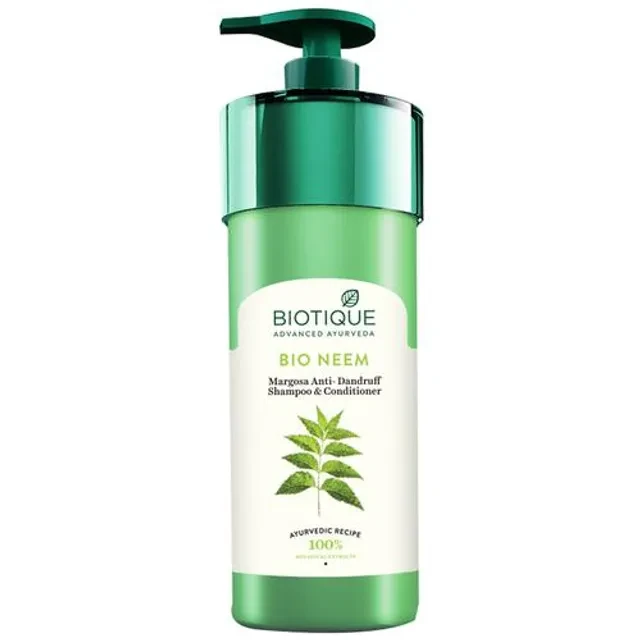 BIOTIQUE Anti Dandruff Shampoo with Conditioner - Fresh Neem, 800 ml