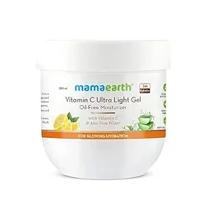 Mamaearth Vitamin C Ultra Light Gel Oil-Free Moisturizer with Vitamin C and Aloe Vera Water for Glowing Hydration - 200 ml
