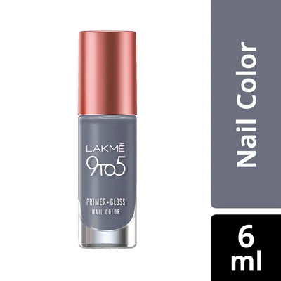LAKMÉ 9 TO 5 PRIMER + GLOSS NAIL COLOR Clay Grey 6ml