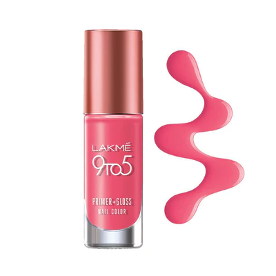 LAKMÉ 9 TO 5 PRIMER + GLOSS NAIL COLOR Rose Crush 6ml