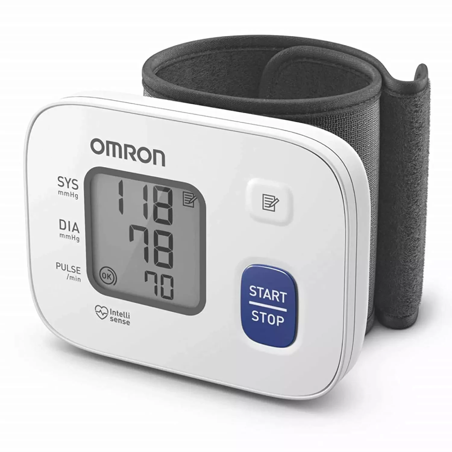 Omron HEM 6161 Fully Automatic Wrist Blood Pressure Monitor White