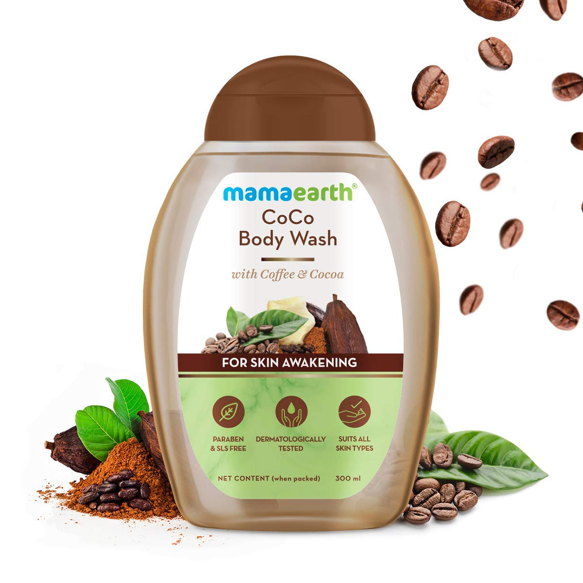 Mamaearth CoCo Body Wash With Coffee and Cocoa For Skin Awakening - 300 ml Gently Cleanses |Rejuvenates Skin | Awakens Senses