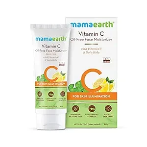 Mamaearth Vitamin C Oil-Free Moisturizer For Face with Vitamin C and Gotu Kola for Skin Illumination - 80 ml