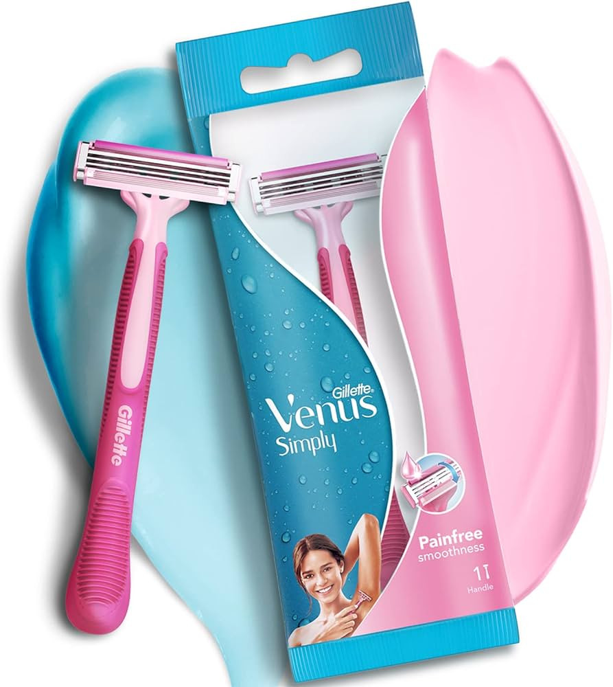 Gillette Venus Simply Venus 3 Blade Hair Removal Razor - For Women, 1 pc