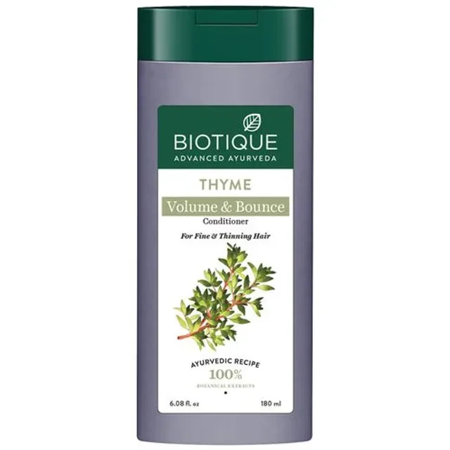 BIOTIQUE Thyme Volume & Bounce Conditioner - For Fine & Thinning Hair, 180 ml