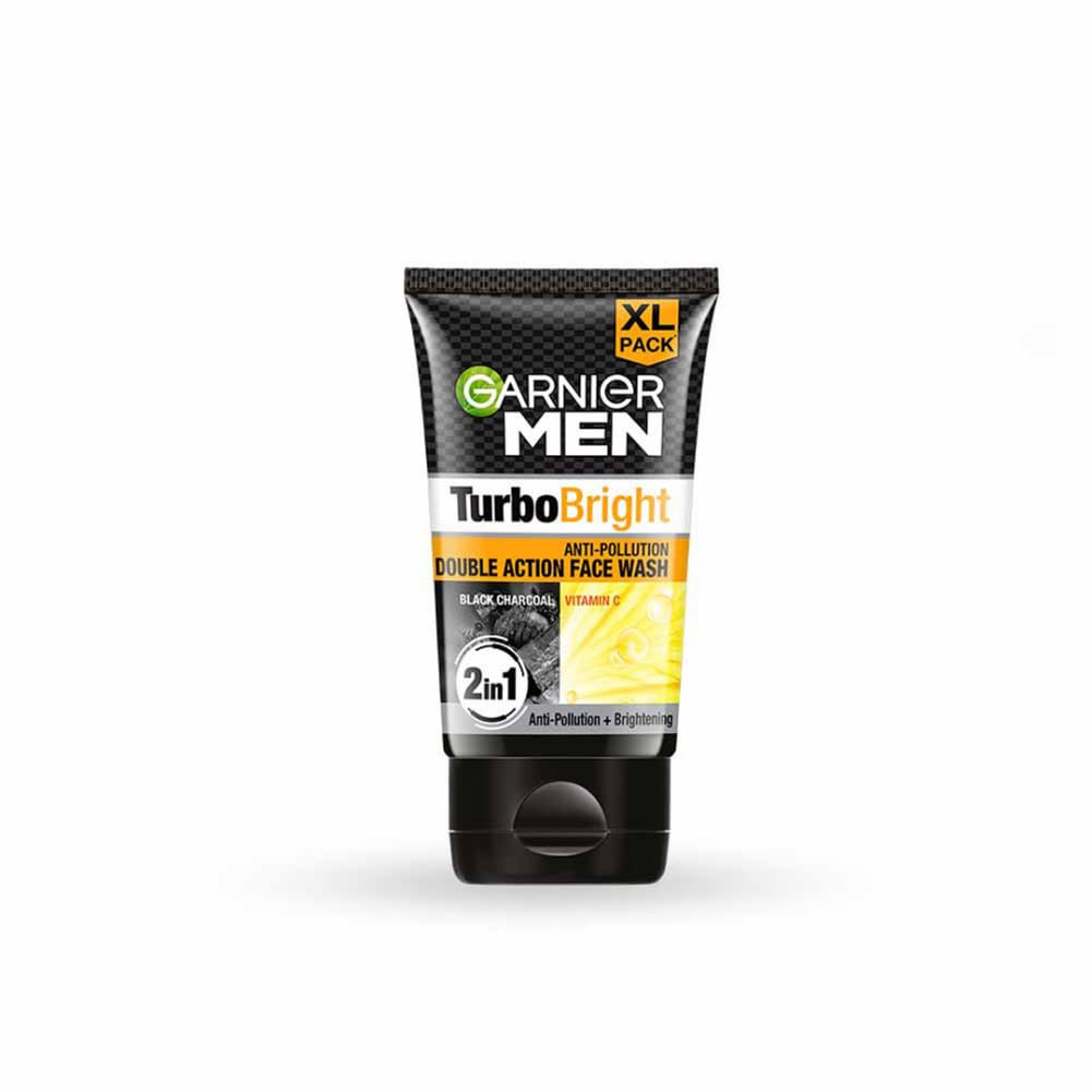 Garnier Men Turbo Bright Anti-Pollution Double Action Face Wash 150g