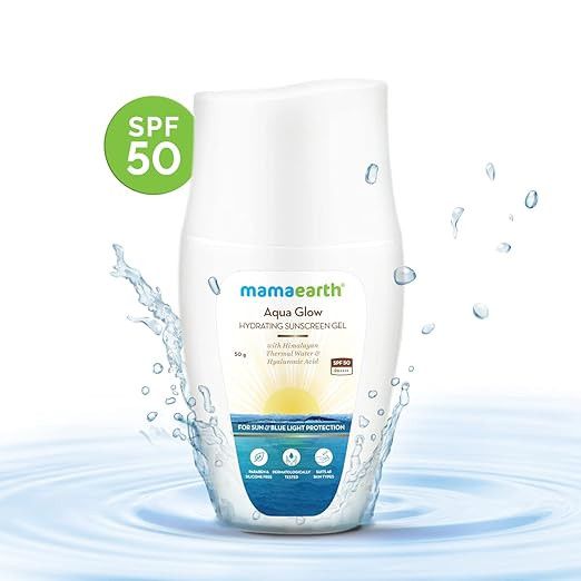 Mamaearth Aqua Glow Hydrating Sunscreen Gel with Himalayan Thermal Water and Hyaluronic Acid - 50 g