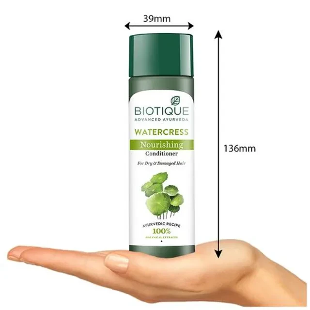BIOTIQUE Fresh Nourishing Conditioner - Watercress, For Dry & Damaged Hair, 120 ml Carton