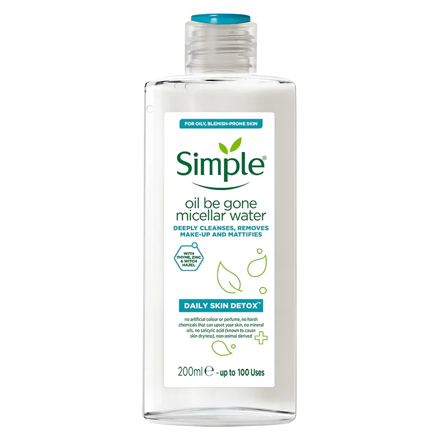 Simple Daily Skin Detox Oil Be Gone Micellar Water 200 ml
