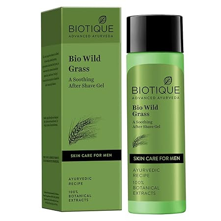 BIOTIQUE Wild Grass After Shave Gel - Soothes & Refreshing Skin, For Men, 120 ml