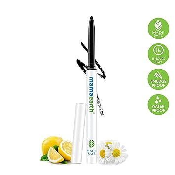 Mamaearth Charcoal Black Long Stay Kajal with Vitamin C & Chamomile for 11-Hour Smudge-free Stay