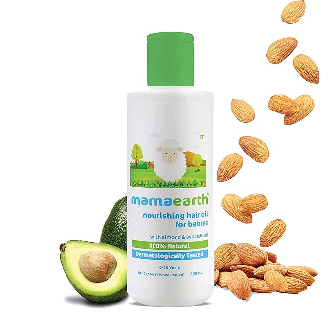 Mamaearth Nourishing Hair Oil for Babies with Almond and Avocado Oil - 200 ml