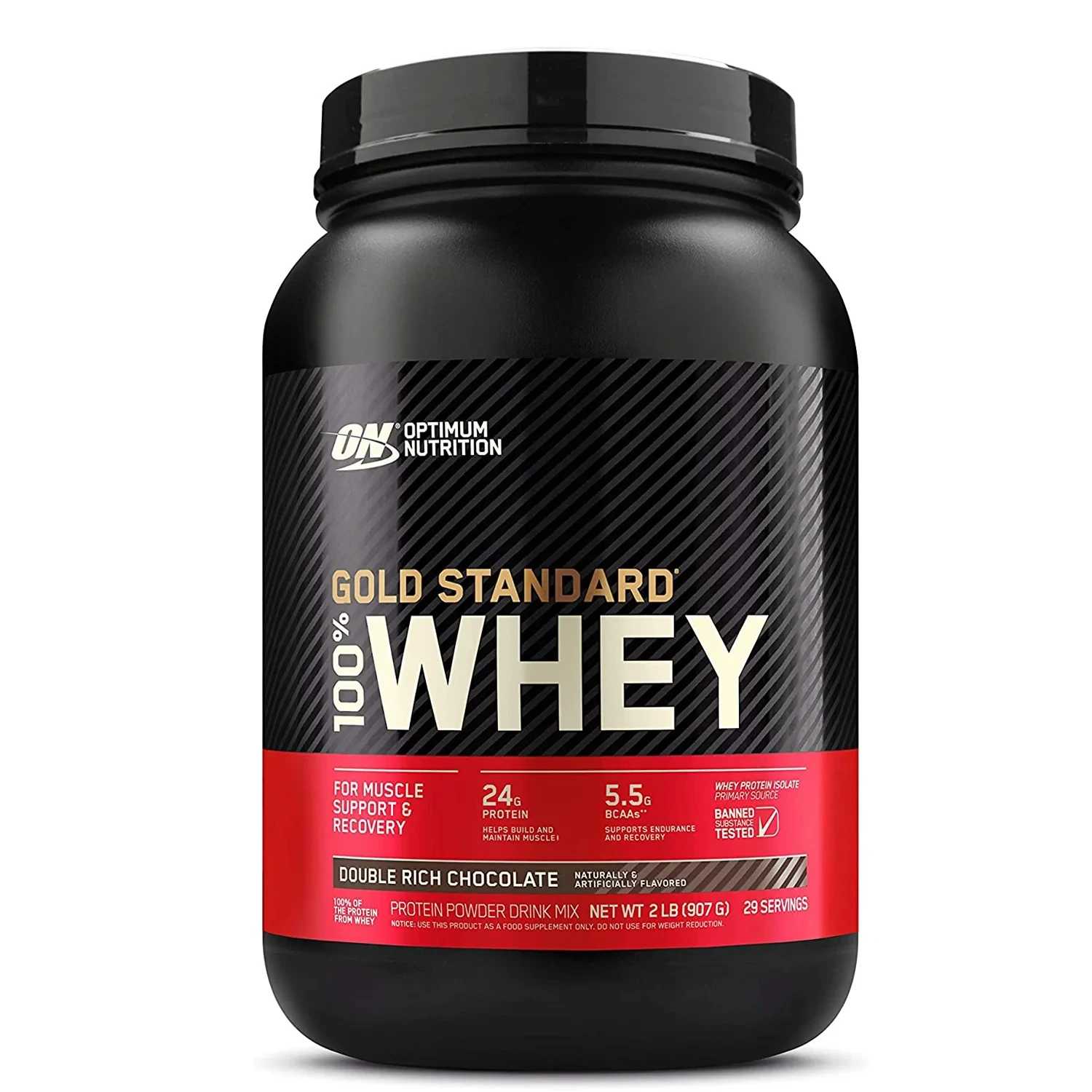 Optimum Nutrition (ON) Gold Standard 100% Whey Protein | For Muscle Recovery | No Added Sugar | Flavour Powder Double Rich Chocolate 1.7kg