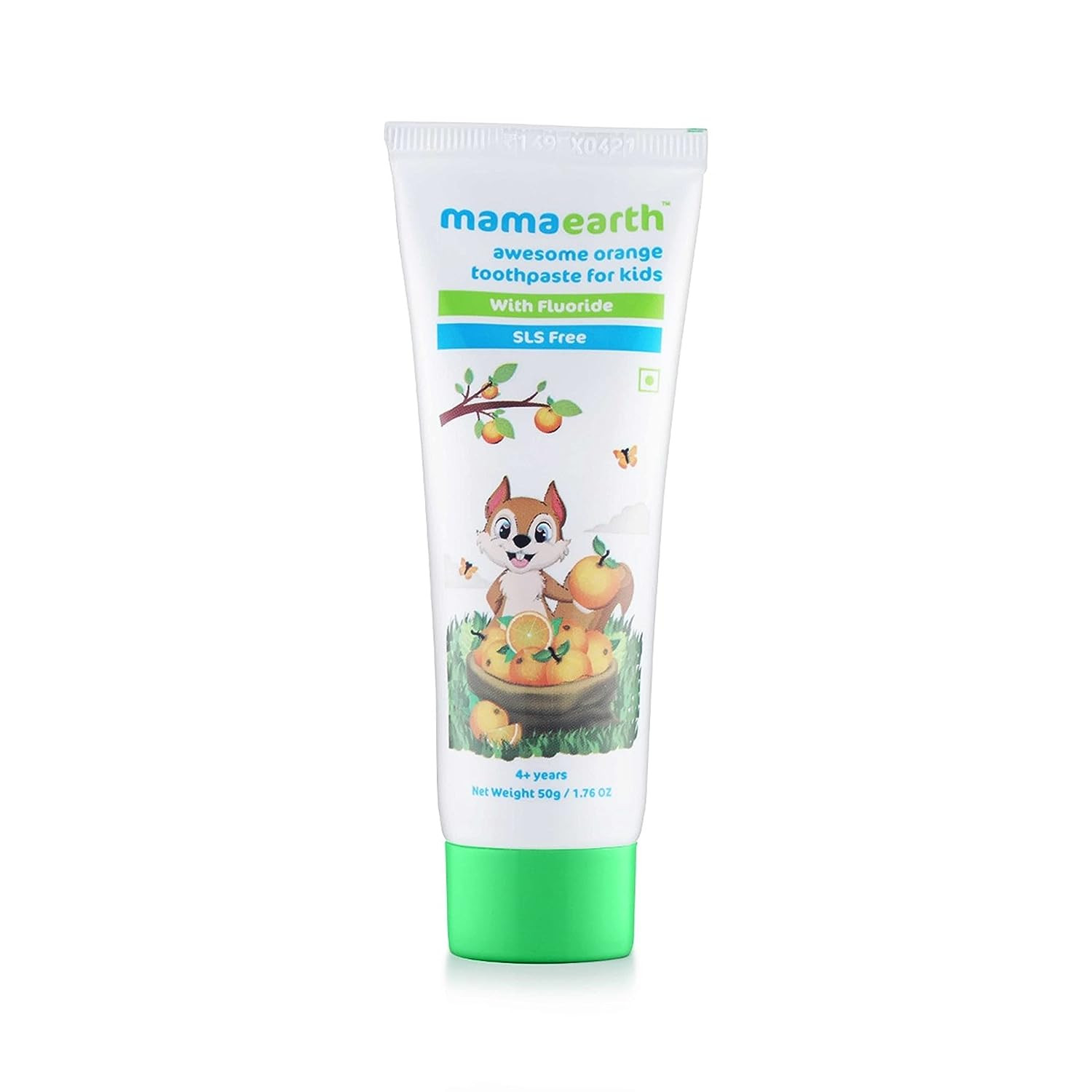 Mamaearth Sulfate Free Awesome Orange Toothpaste For Kids With Fluoride 50g