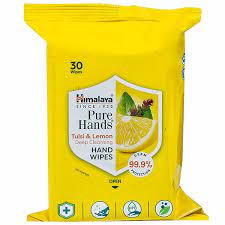 Himalaya Pure Hands Tulsi & Lemon Deep Cleansing Hand Wipes 30s