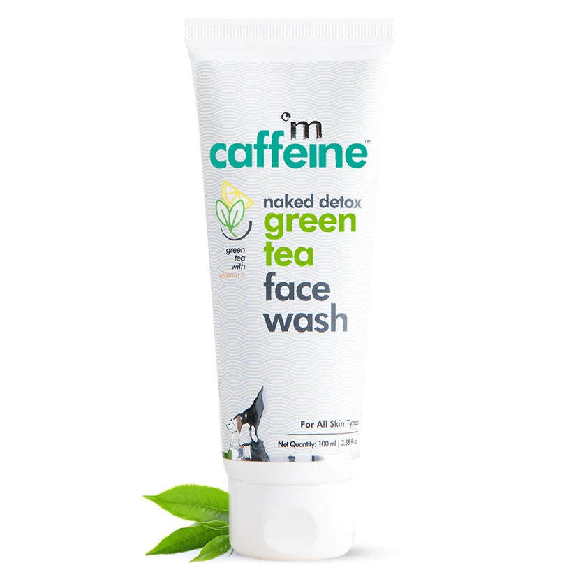 mCaffeine Green Tea Face Wash with Vitamin C & Hyaluronic Acid - 100 ml